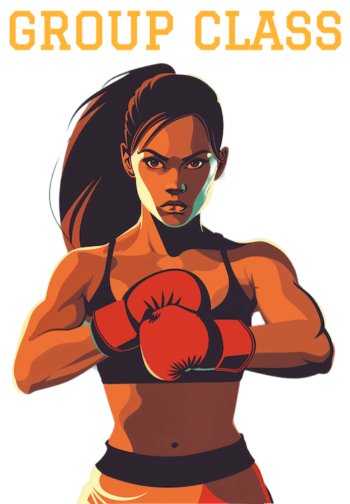 Strong female boxer